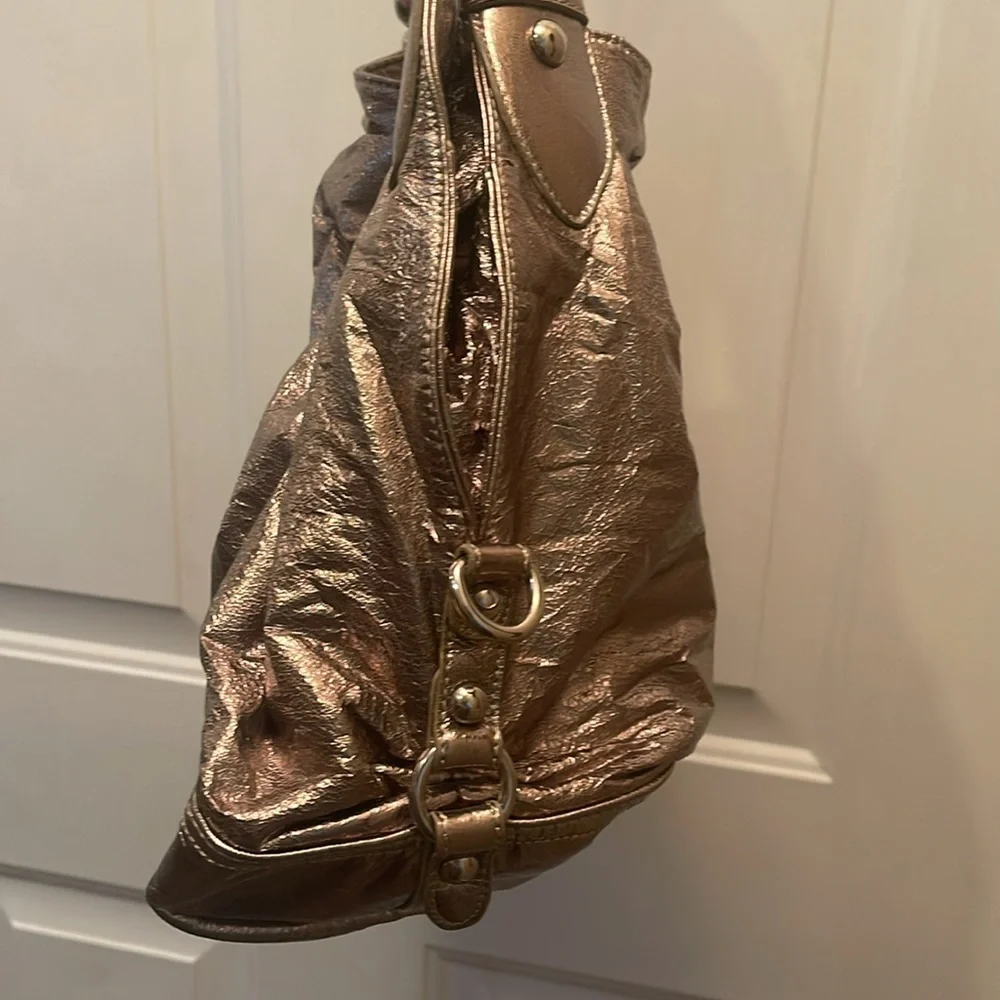 Metallic gold Nine West Women's Handbag y2k purse tote 2000s